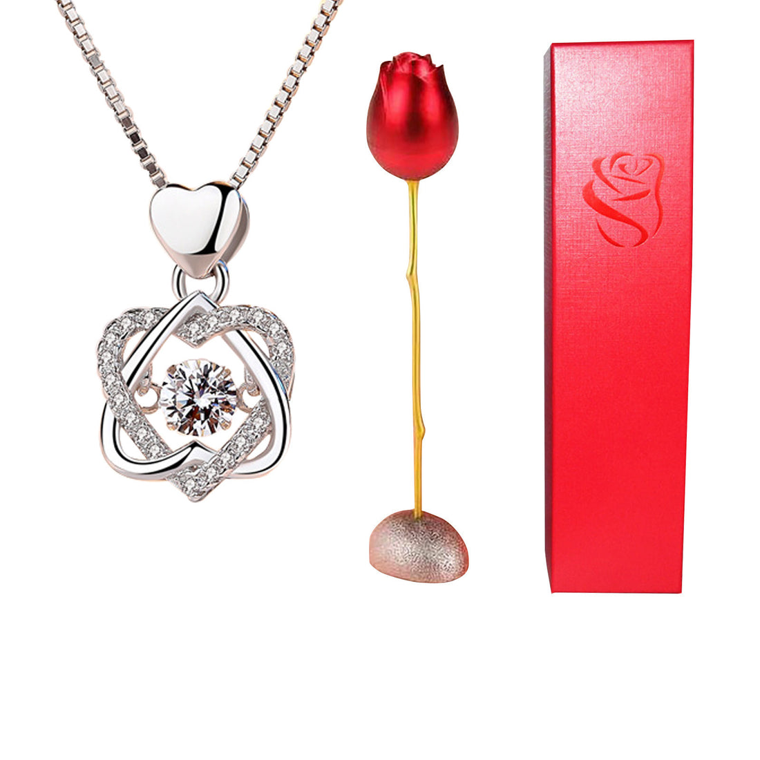 Eternal Rose W/ Pendant Gift Box